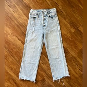 Abercrombie and Fitch Wide Leg Crop Jeans